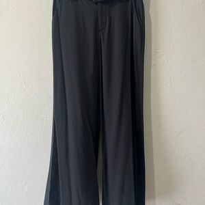 Alice + Olivia Black Wide-Leg Dress Pants